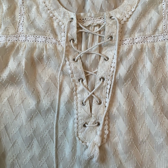 White/ivory/cream coloured boho top - Picture 2 of 5
